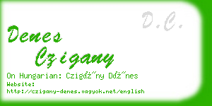 denes czigany business card